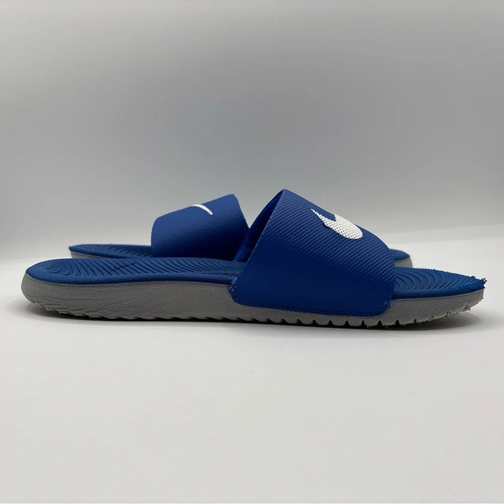 Nike Boys Youth Kawa Slide Sandals Blue/Gray Size 5Y 819352-400